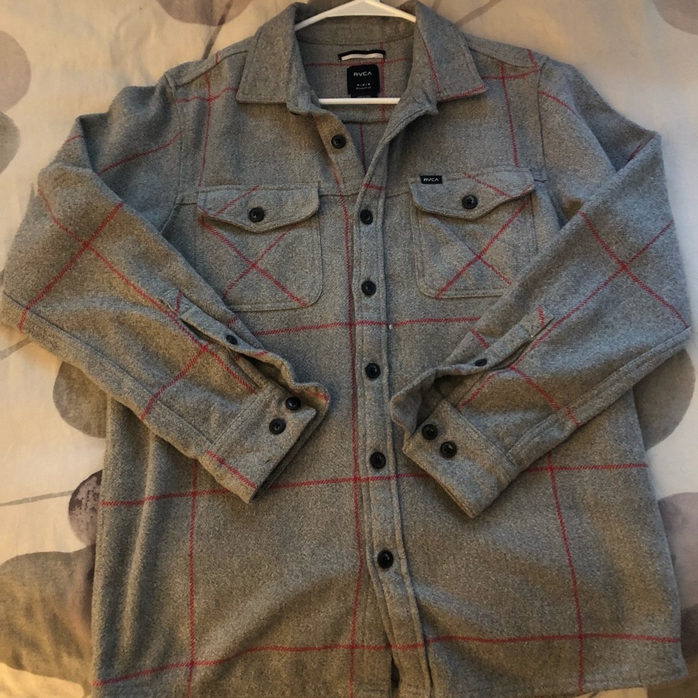 Men’s RVCA Flannel Grey Medium
